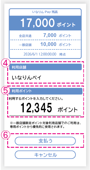 支払い金額入力画面